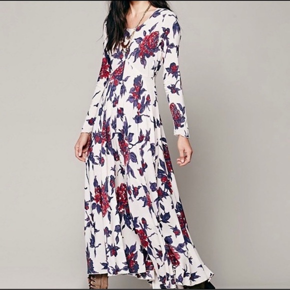 Free People | First Kiss | White/Floral | Maxi Dress | size S - Picture 1 of 8